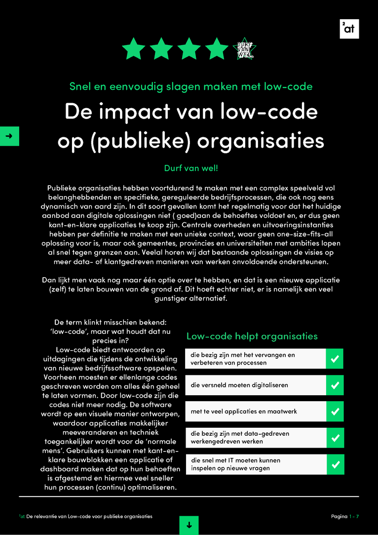 low-code binnen het publieke domein